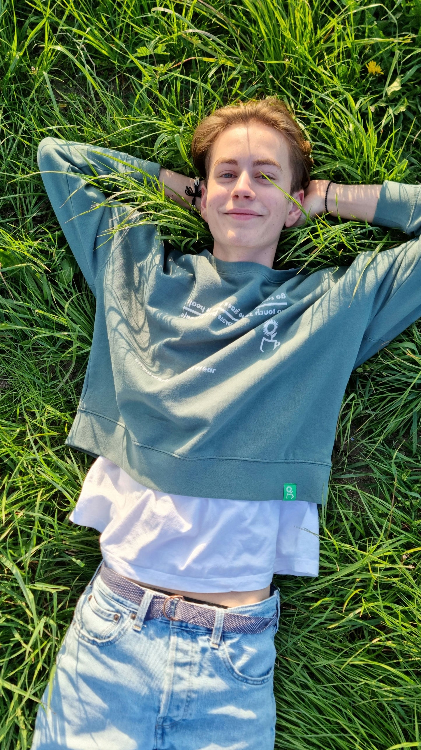 BOTTLE GREEN CREWNECK GRASS