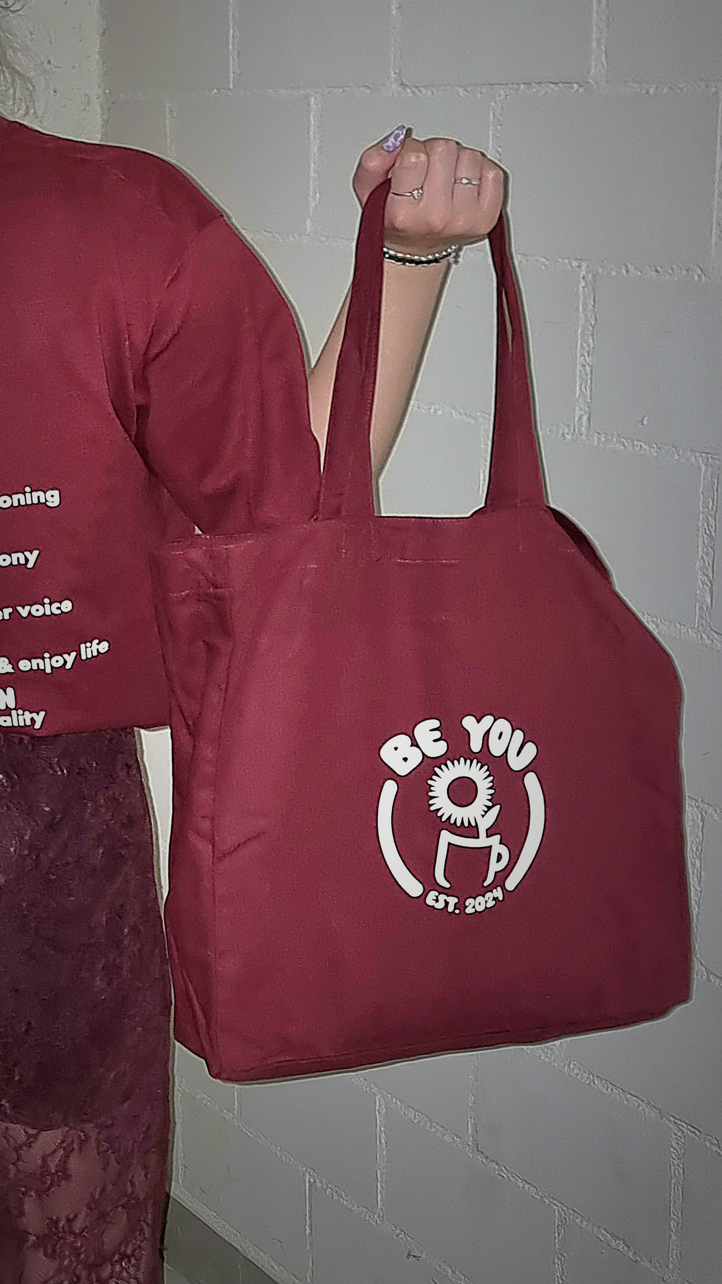 BURGUNDY BEYOU TOTEBAG