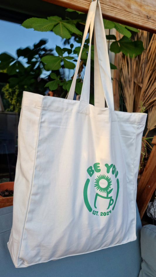 BEIGE TOTEBAG GREEN